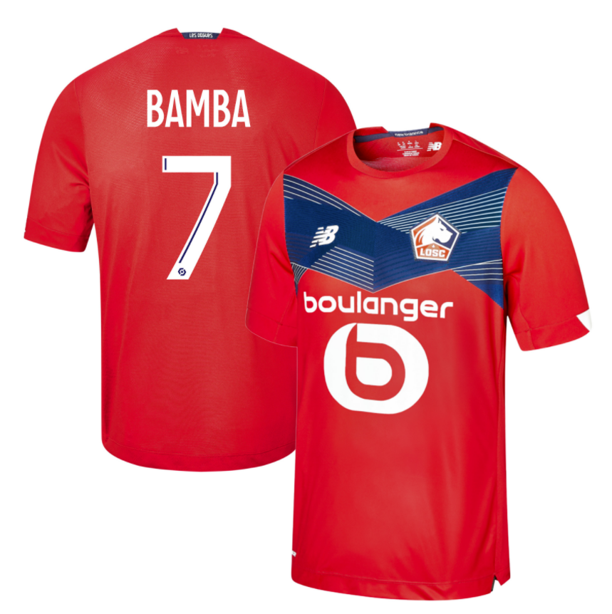 LOSC Lille Home Kit Soccer Jersey BAMBA #7 2020/21